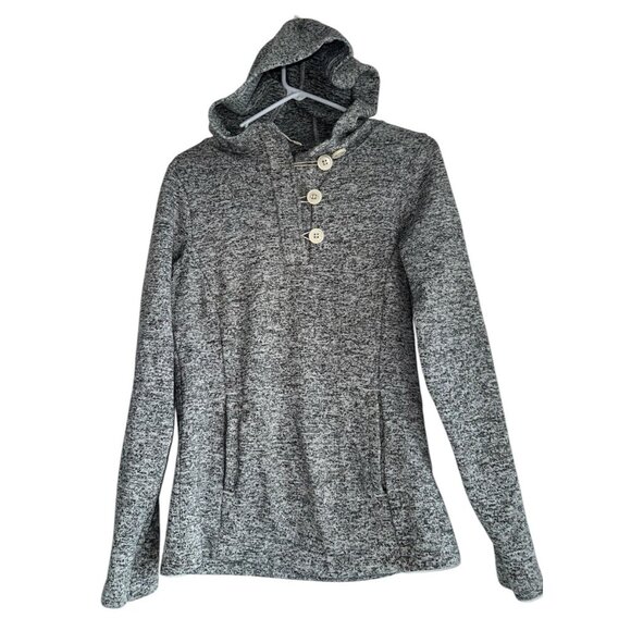 Columbia Darling Days Hoodie Women's Medium Gray Marled Buttons Pocket - Picture 1 of 5